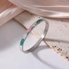 18K Electroplated Women's Retro Enamel Drip Oil Titanium Steel Bracelet, 6mm