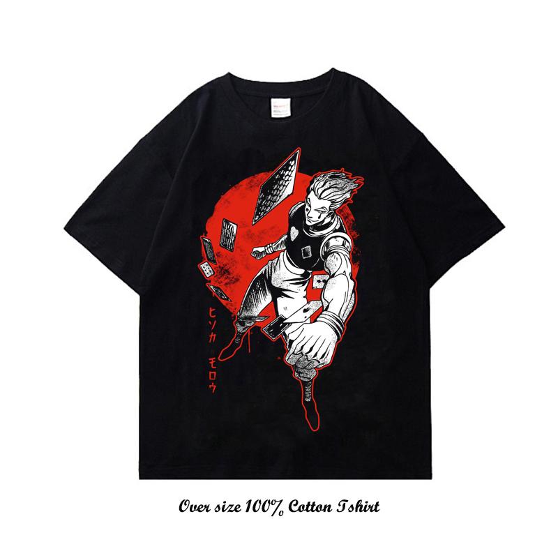 Japanese Anime Hunter X Hunter Graphic Print T Shirt Vintage Plus Size Cotton Crew Neck Short Sleeve T Shirt Women Men