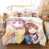 Kawaii The Demon Girl Next Door Bedding Set Single Twin Full Queen King Size Bed Set Adult Kid Bedroom Duvetcover Sets Anime