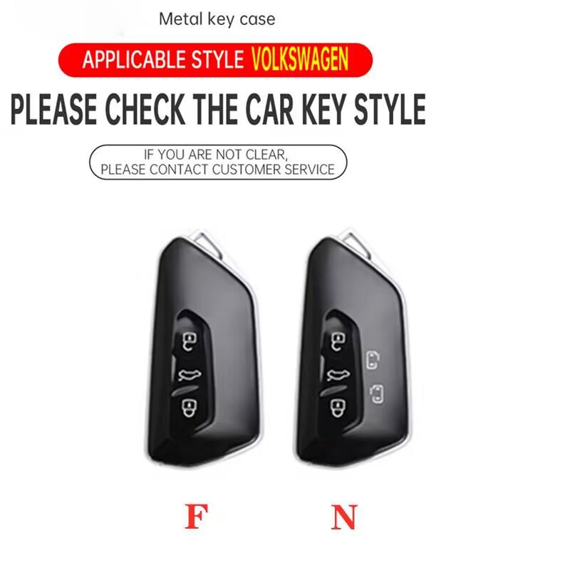 Für VOLKSWAGEN VW Zinklegierung Auto Smart Fernbedienung 5 Tasten Schlüsselanhänger Etui Abdeckung Schutzhülle Halter Für VW Volkswagen Golf 8