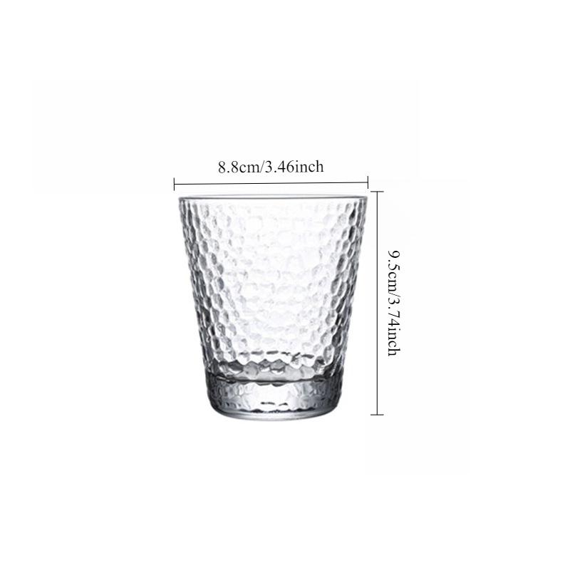 Creative Glass Hammer Patterned Cups Beer Juice Cups Transparent Beverage Cup High Appearance Level Beer Tea Cups Cocktail Glass 1pcs