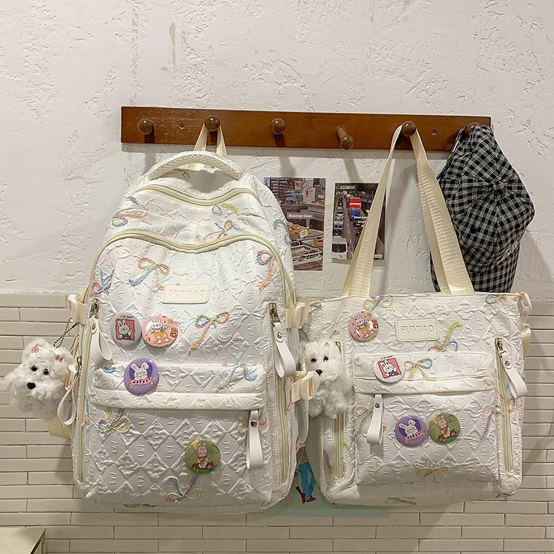 Schoolbag Schoolbag Female Newborn High Value Cute Bow Backpack Large Capacity Three To Six