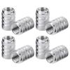 4pcs Knurling Style Tire Valve Caps Aluminum Silver Car Bike Wheel Stem Air Valve Caps Tire Pressure Cap Accessory Valve Stems 1