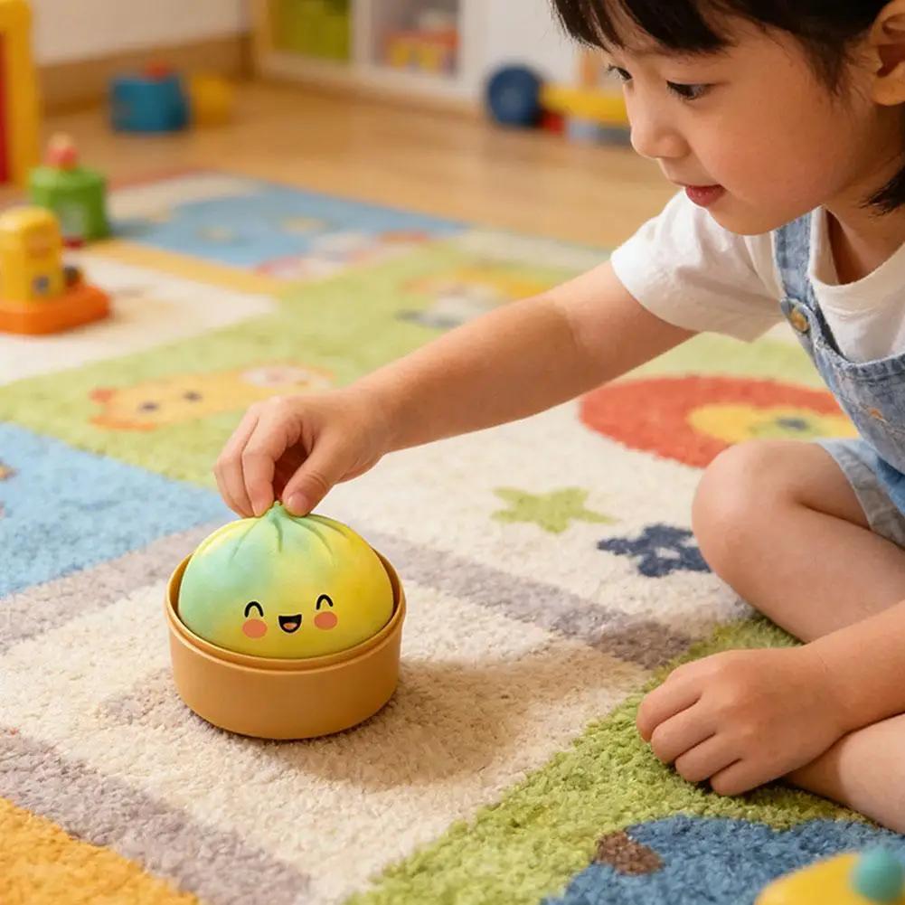 Dumpling Pressure Giant Dumpling Bun Toy, Slow Rising Glitter Dumpling Stress Ball, Stress Relief Fidget Toy for Home Office
