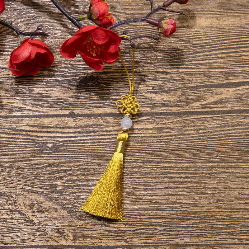 Čínský uzel Třásně Třásně Polyesterové Třásně Národní styl DIY Závěsná Třásně Záložka USB Disk Sáček Sáček Příslušenství