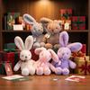 Entzückendes Plüschhasen-Stofftier mit Schleife 25/35cm Weicher Stoff Kuscheliger Komfort Spielzeug für Kinder Baby Geschenk Heim Bett Dekoration