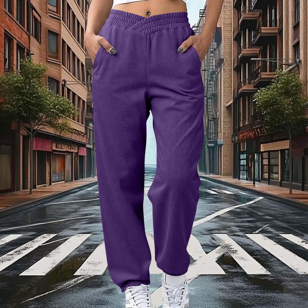 Sweatpants Women Pants With Pockets Fleece Lined Joggers Loose Jogger Pants