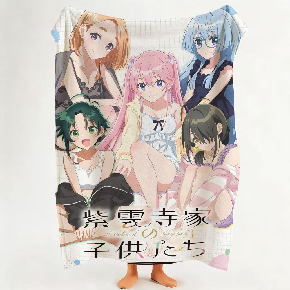 Anime The S Shiunji F Family C Children  Flannel  Blanket Suitable for Sofa Living Room Bedroom