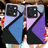 Splicing Color For OnePlus Nord 3 5 6T 7 Pro 8 12 10T Reno8 Lite 5G 10R Nord N30 Hard Shell Tempered Glass Phone Case Black