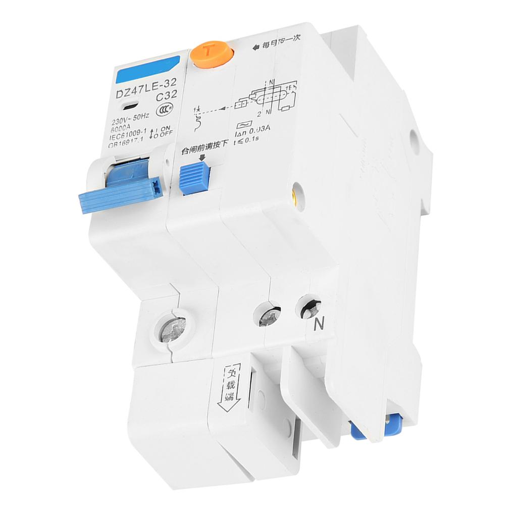 DZ47LE‑32 1p N C32 RCCB Residual Current Circuit Breaker 30mA 230V
