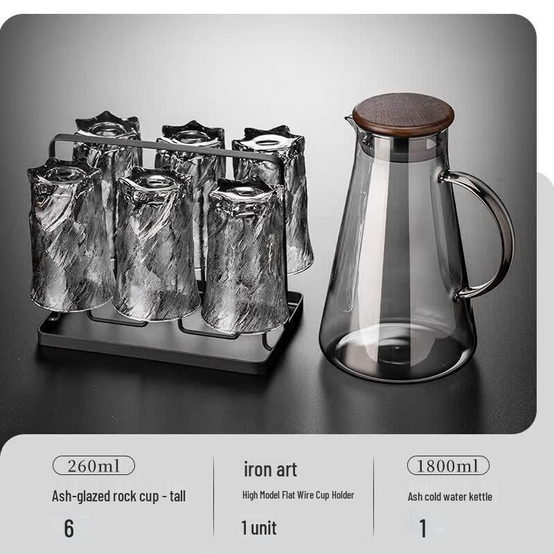 Retro Embossed Heat-Resistant Glass Cup