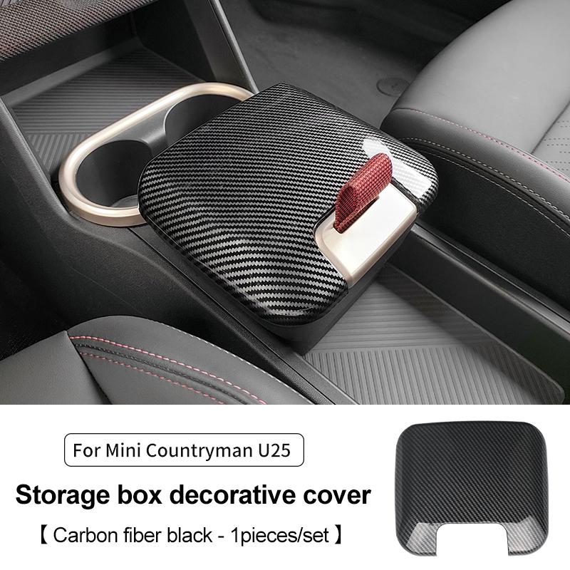Central Control Storage Box Decorative Cover For Mini JCW Countryman U25 2024 2025 ABS Car Interior Protective Cover Accessories