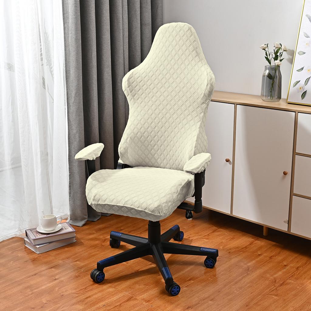 4pcs/set Jacquard Gaming Chair Cover Universal Elastic Office Computer Chair Cover Racing Game Chair Cover with Armrest Cover