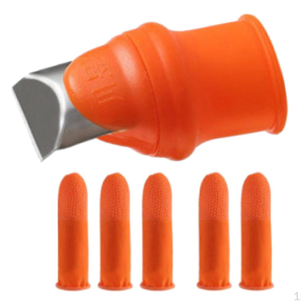 

Fruits Vegetables Picking Tool Silicone Thumb Set For Gardeners Gifts Hole Type_Large