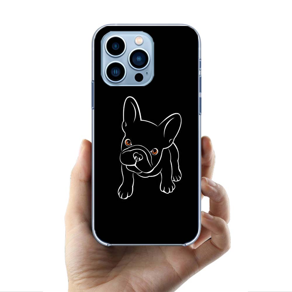 French Bulldog Black White Cases Phone Case For Iphone 17E 16E 17 Air 16 Pro Max 15 Pro 14 Plus 11 13 12 Mini Cover Cases Compat