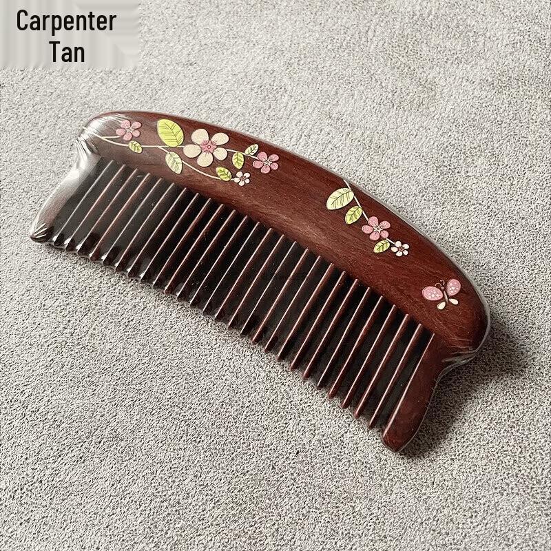 Tan Mujiang Spring Dawn Go Duck Inlaid Wood Comb Gift Set