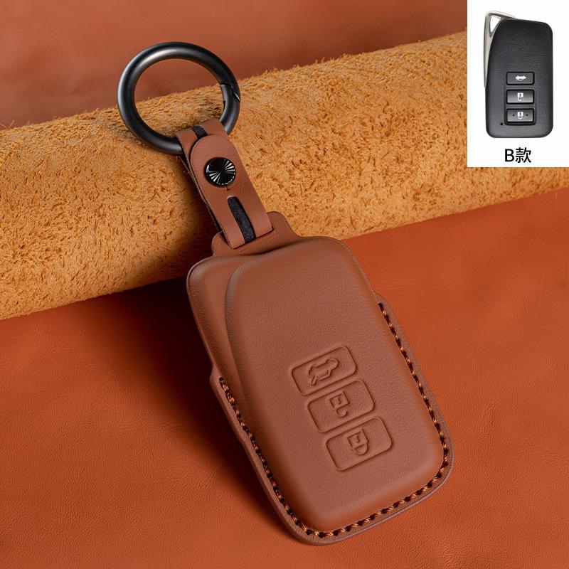 Leather Key Cover For Lexus  Es200 260 Es300 Nx200 Lx570    Car Key Case Holder Ring