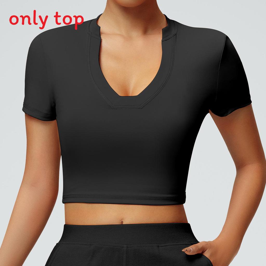 Female Yoga T Shirt With Moisture Wicking Fabric For Running And Fitness Workouts