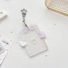 Cute 3-inch Photocard Holder With Wing Charm Keychain Pop Idol Photo Sleeve For Student ID Bag Pendant Cute Card Protector