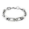 Trendy Style Gold Color Stainless Steel Thick Rectangular Link Chains Necklace for Women Men Carabiner Pendant Chunky Necklace