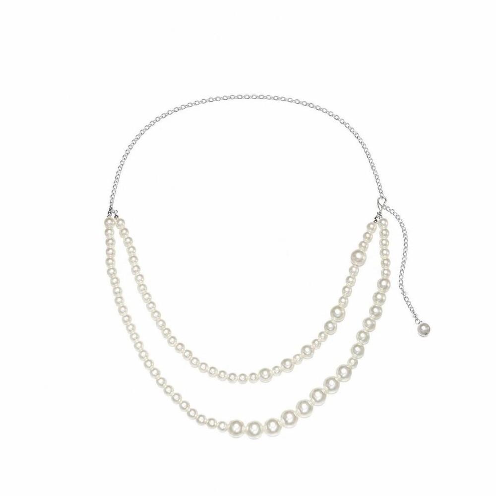 Imitation Pearl Pearl Waist Chain Metal Shirt Suit Belt Fashion Waist Belt Jewelry Party Wear