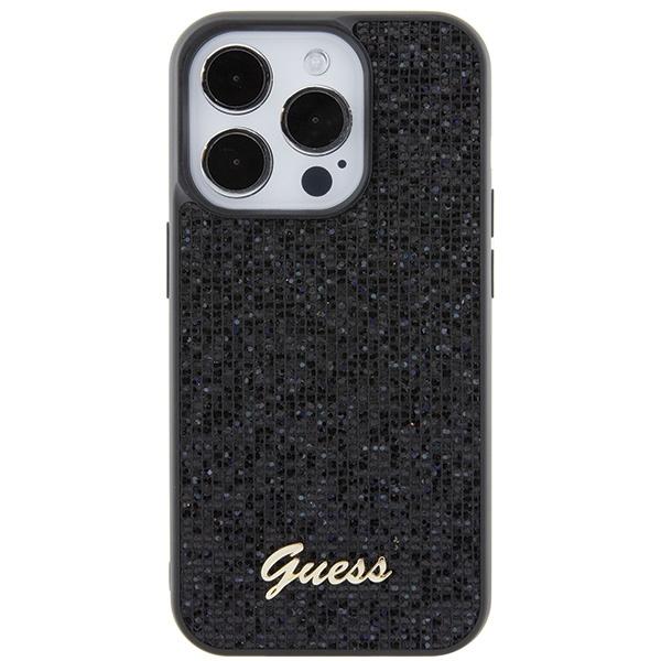 Guess Guhcp15Lpmsdgsk Iphone 15 Pro 6.1 Czarny/Black Hardcase Disco Metal Script