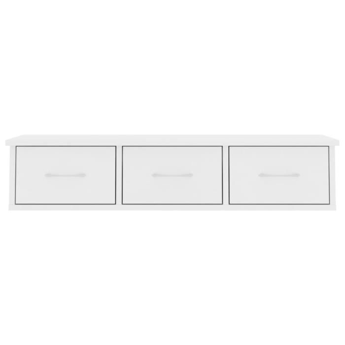 Wandregal mit Schubladen - VIDAXL - Weiß - Holzoptik - Zeitgenössisch - Design