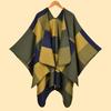 Women's scarf shawl creative new size square split fork thickened large cape warm shawl