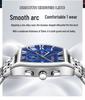 OFNS Men's Barrel-Shaped Waterproof Quartz Watch - Multifunctional Calendar with Three-Eye, Six-Hand Design, Casual Style.