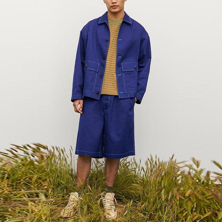 Uniqlo x MARNI Oversized Utility Jacket (Asia Sizing) Blue Unisex Streetwear 449587-66