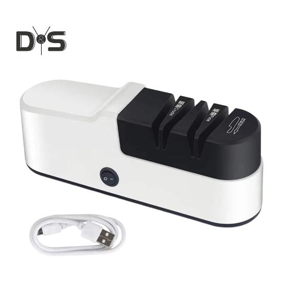 

Электрическая точилка для ножей, профессиональная двухступенчатая система заточки и полировки, быстрый и простой в использовании профессиональный инструмент для полировки лезвий для дома белый