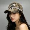 Four Seasons Personality Niche Oblique Letter Embroidery Baseball Cap Men'S And Women'S Sunshade Camouflage Leopard Print American Cap
