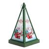 LED Triangular Hurricane Lantern: Christmas Decoration Ornament with Electronic Candle Light