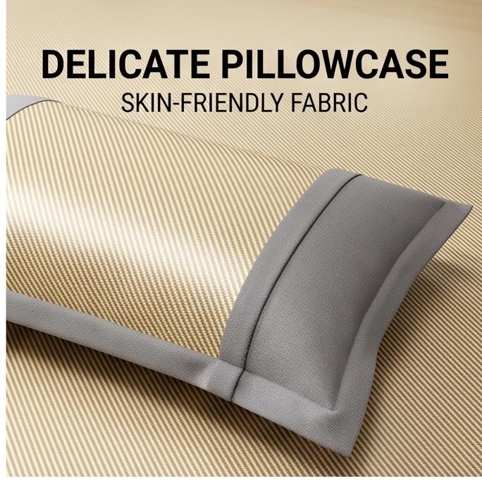 Cooling Ice Silk Mattress Cover Set with 2 Pillowcases, Breathable Summer Bed Sheet for Home Dorm, Soft Air-Conditioned Bed Mat