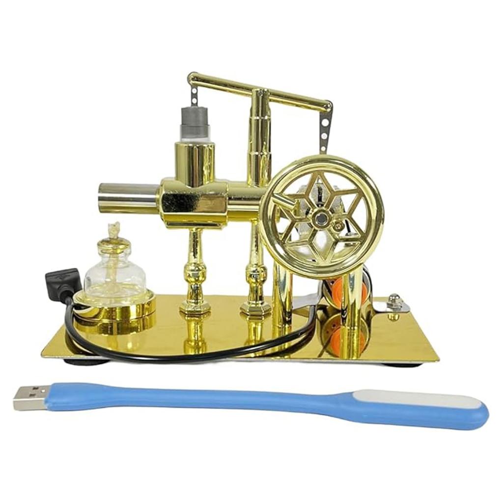 Gorący Model Silnika Stirlinga, Jednocylindrowy Metalowy Silnik Stirlinga Silnik Spalania Zewnętrznego, Zestaw DIY Silnika Cieplnego Dla Dorosłych Na Biurko Ed