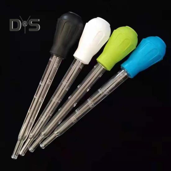 4Pcs 30ml Fish Tank Cleaning Waste Remover Manual Aquarium Water Changing Dropper Pipette Multi-functional Oil Suction Tube for Turkey Basters