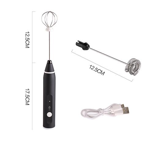 Electric Milk Frother Foam Maker Mixer Coffee Drink Frothing Wand USB3 In 1 Portable Rechargeable Handheld Foamer High Egg Speed