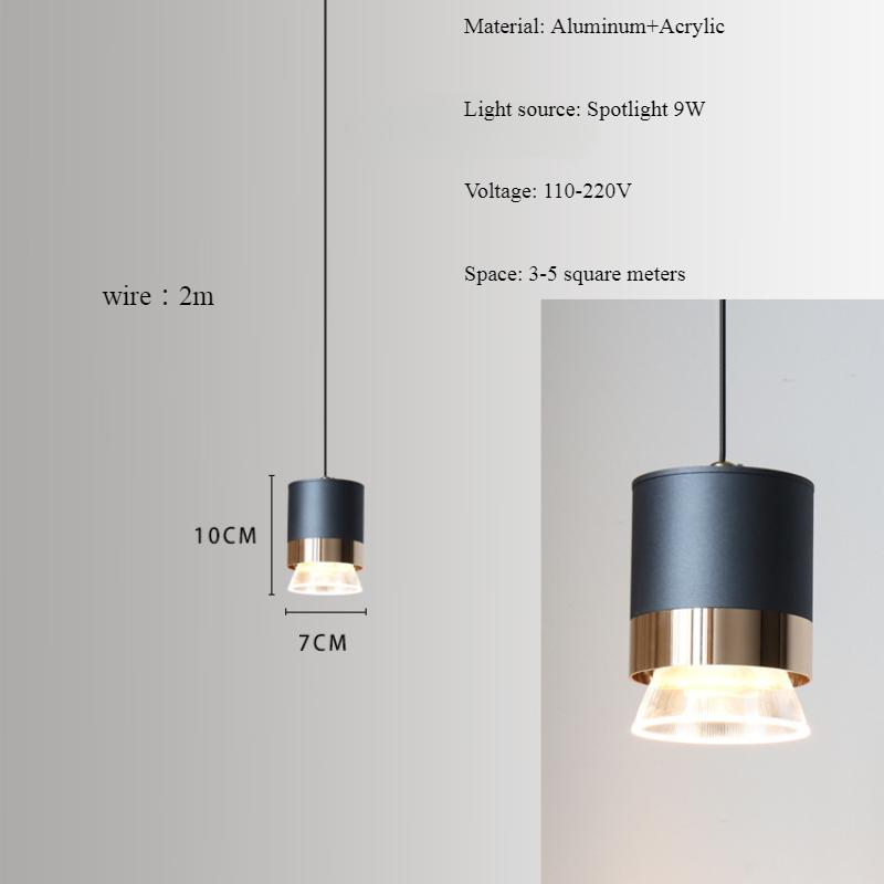 Modern Minimalist Bedside Chandelier Minimalist Bar Decoration Shop Window Hanging Lamp Restaurant Atmosphere  Pendant Light