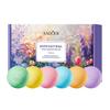 6Pcs 100G Salt Bath Bombs Plants Extract Essential Oils Handmade Fizzies Balls Dry Skin Moisturizing Shower Ball Relaxation Spa Gift