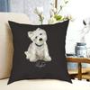 Westie West Highland Terrier Dog Throw Pillow Cover Polyester Cushions for Sofa Cute Puppy Creative Cushion Covers