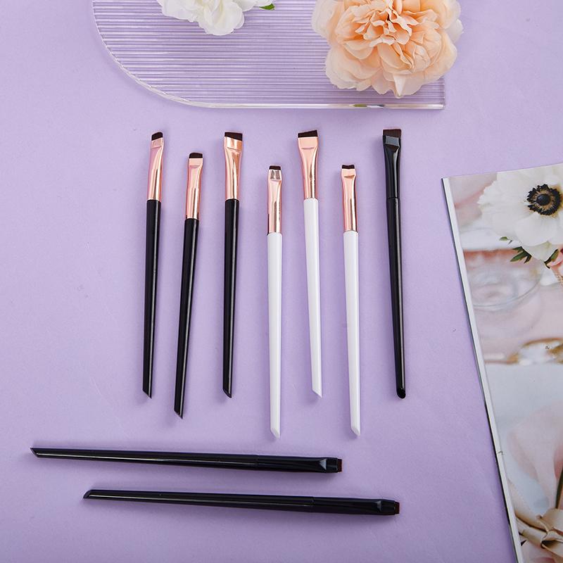 3 Pcs Blade Eyeliner Eyebrow Brushes Ultra Thin Fine Small Angle Flat Makeup Brushes High Quality Brow Contour Makeup Tools