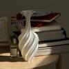 Minimalist Nordic 3D-Printed Twisted Abstract Floral Vase