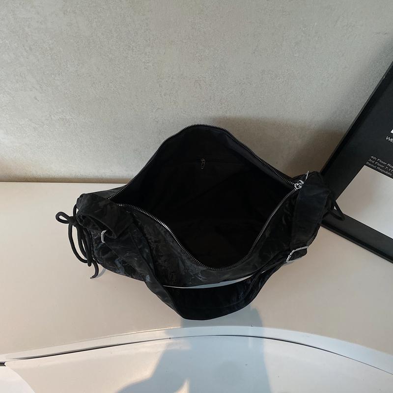 Large Capacity Bag Women's Solid Color Shoulder Crossbody Bag Student Class Commuter Hobo Bag