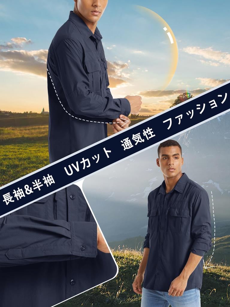 [TACVASEN] Men's Military Shirt, Long Sleeve, Sweat-Wicking, Quick-Drying, Workwear, Tactical Button Shirt, Airsoft, Plus Sizes, Autumn Fashion, Light