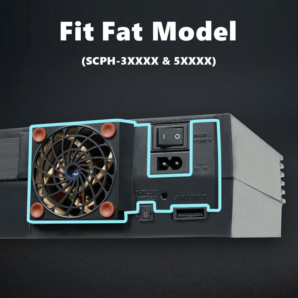 Gaming Accessories for Fat Mute Fan Bracket with Cooling Fan Fan Kit Replacement Console Cooling Fan