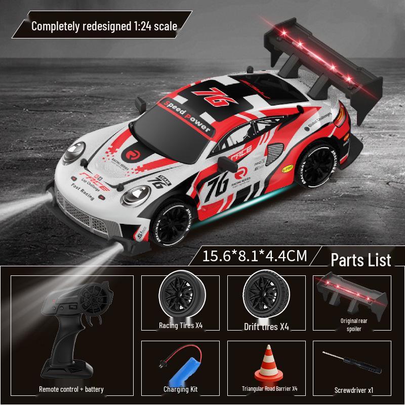High-Speed 4WD RC Drift Car with Lights - Remote Control Racing Model