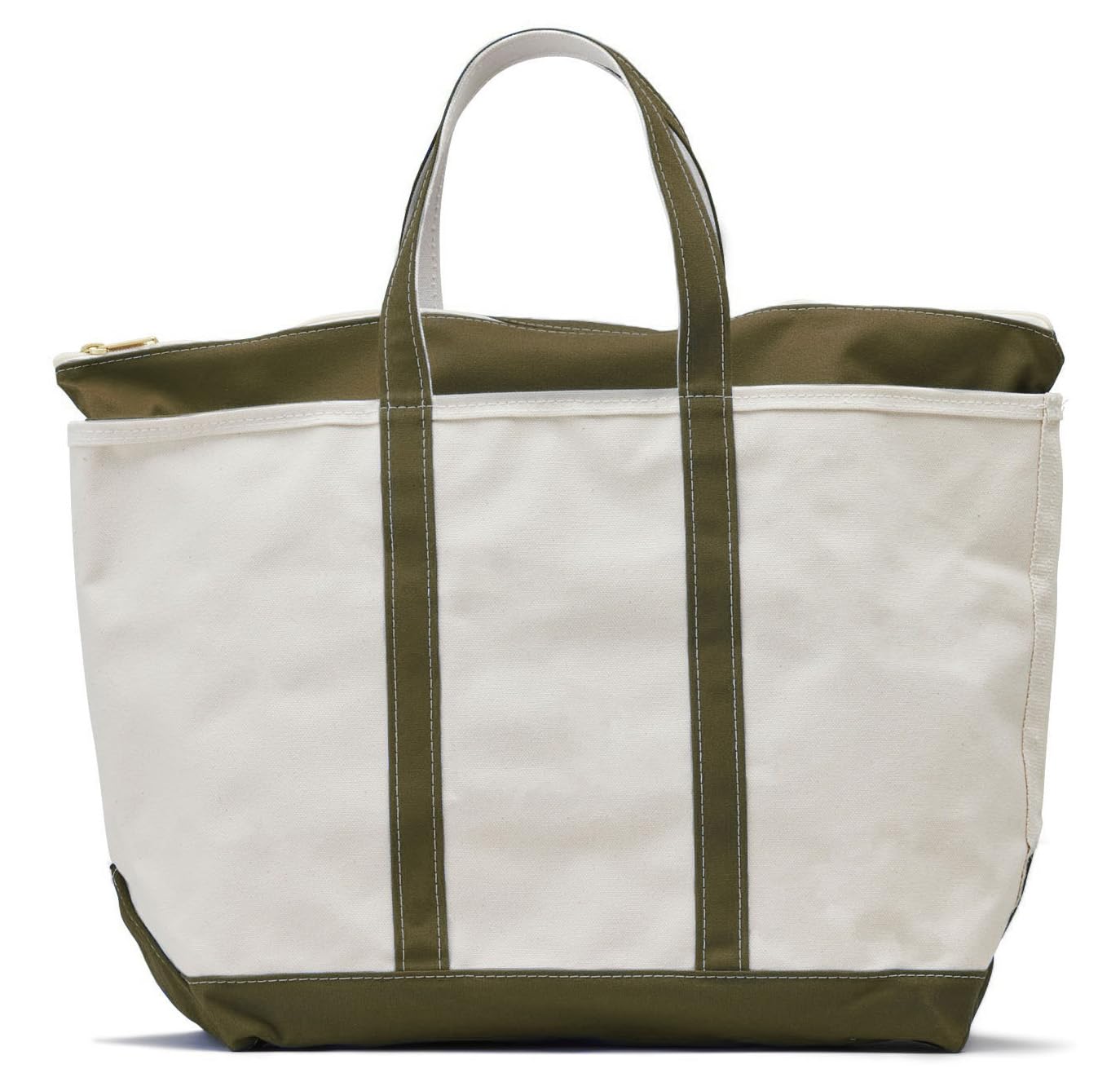 Сумка-тоут LL Bean, с молнией сверху, большая, обычная, цвет Antique Olive Green, 1000199471