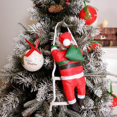Ciondolo di Natale Babbo Natale appeso bambola scala corda arrampicata decorazione albero di Capodanno decorazione albero di Natale appeso