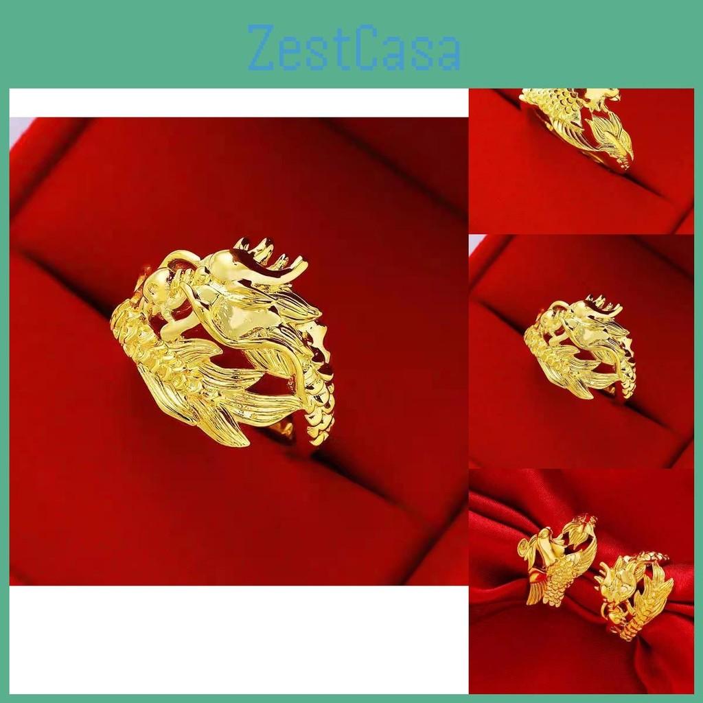Stylish Dragon Adjustable And Phoenix Couples Rings Ideal For Gifts And Occasions Special