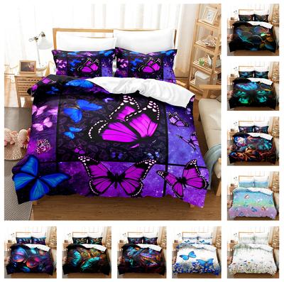 Butterfly Bedding Set 3D Women and Girls Duvet and Pillow Covers Full Size Luxury Cover Queen and King Bed Cover Gifts